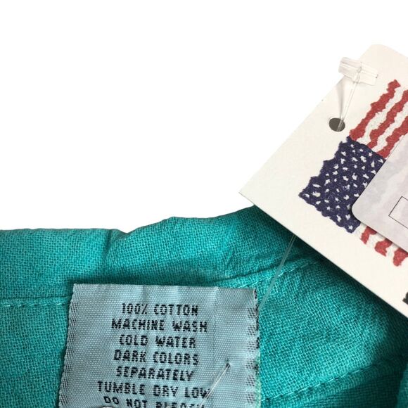 CMC Color Me Cotton Top Womens M Aqua Tunic Asymmetric Oversized Lagenlook NWT - Picture 6 of 15
